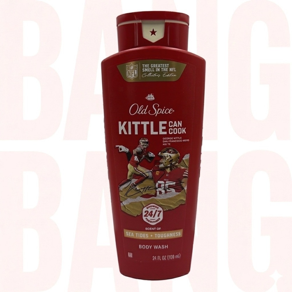 Old Spice Body Wash Men 24oz Red New George Kittle NFL Collector Edition 49ers